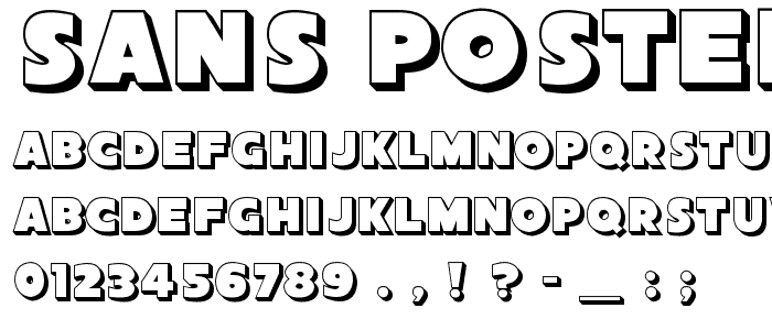Sans Poster Bold 3D JL font